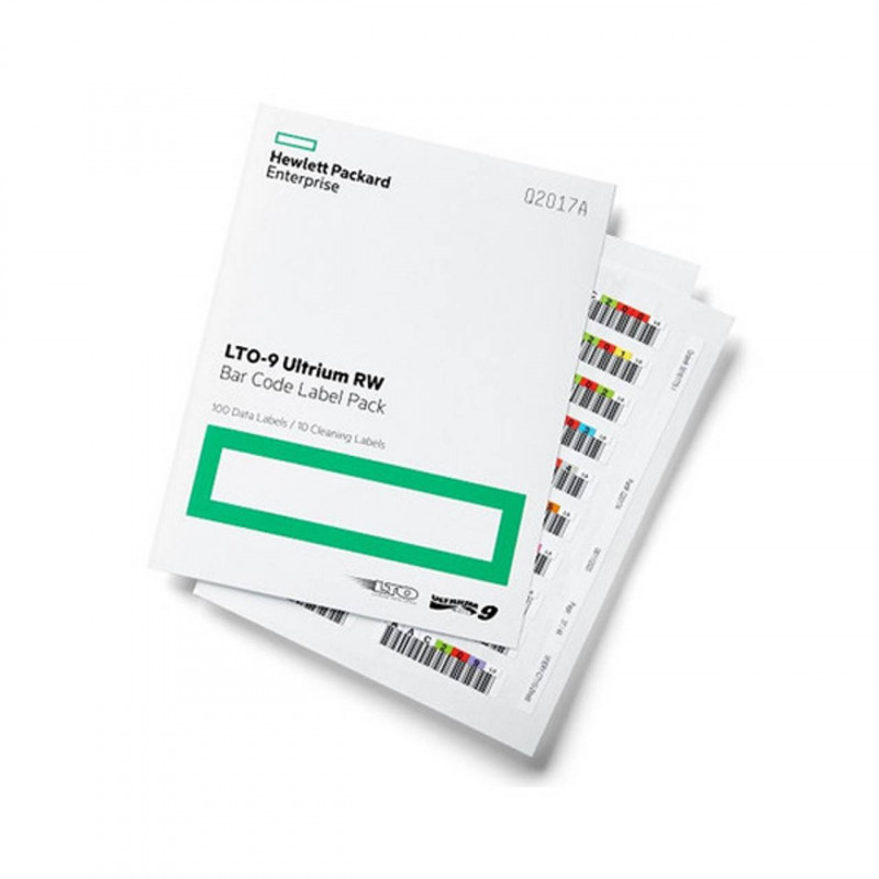 Наклейки на картриджи данных Hewlett-Packard Ultrium LTO9 45TB bar code label pack (100 data + 10 cleaning)