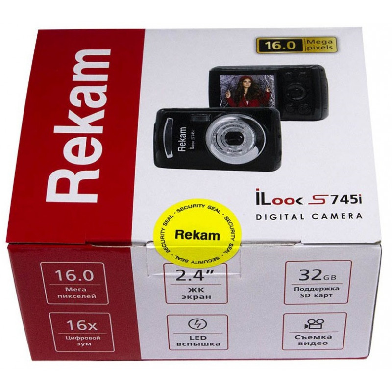 Фотоаппарат Rekam iLook S745i черный 16Mpix 2.4" 1080 SD/MMC CMOS/AAA