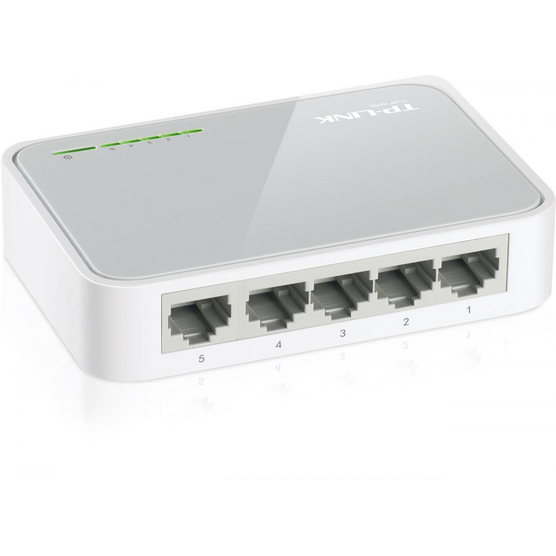 TP-Link TL-SF1005D 5-портовый настольный коммутатор 10/100 Мбит/с, пластиковый корпус
