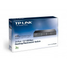 TP-Link TL-SF1024D 24-портовый коммутатор 10/100 Мбит/с, стальной корпус высотой 1U, монтируется в 13-дюймовую стойку