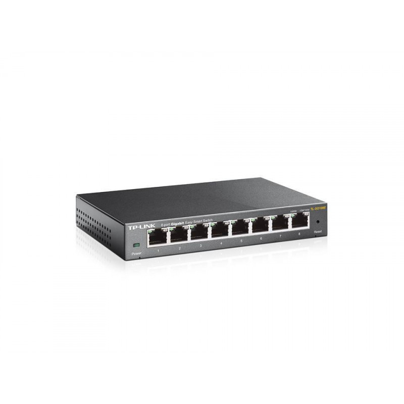 TP-Link TL-SG108E Easy Smart управляемый гигабитный 8-портовый коммутатор, стальной настольный корпус