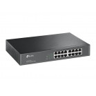 TP-Link TL-SF1016DS 16-портовый коммутатор 10/100 Мбит/с, стальной корпус высотой 1U, монтируется в 13-дюймовую стойку