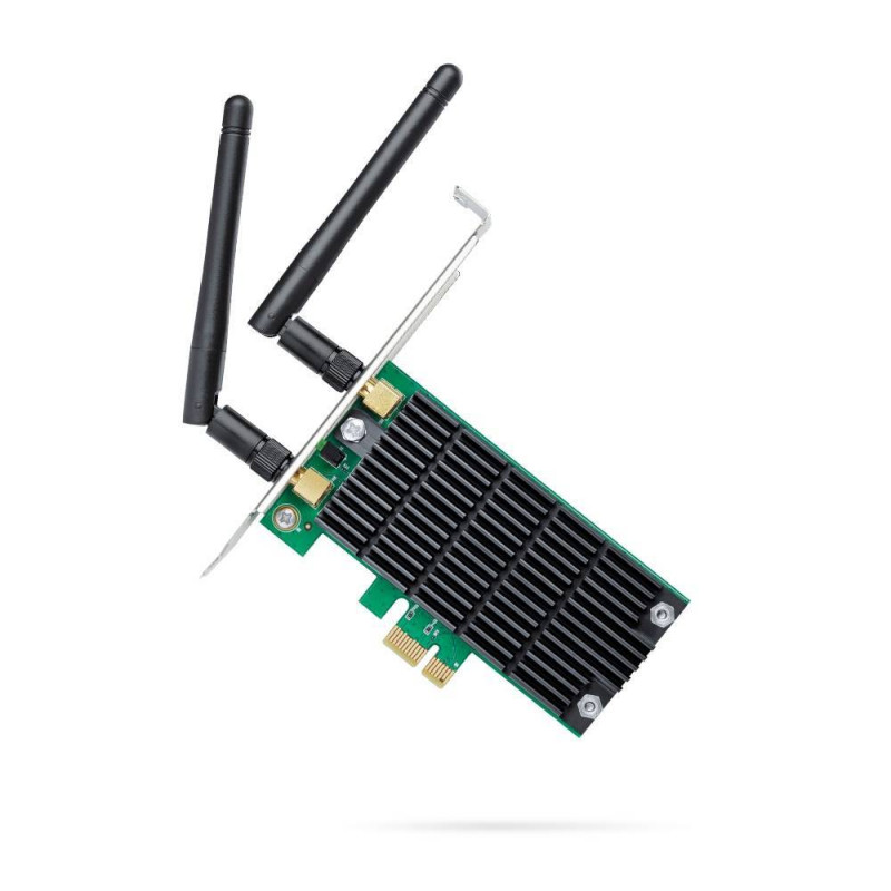 TP-Link Archer T4E Двухдиапазонный Wi-Fi адаптер PCI Express AC1200, до 300 Мбит/с на 2,4 ГГц + до 867 Мбит/с на 5 ГГц
