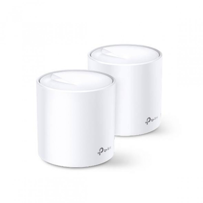 TP-Link Deco X60(2-pack) Домашняя Mesh Wi-Fi 6 система AX5400, до 574 Мбит/с на 2,4 ГГц + до 4804 Мбит/с на 5 ГГц