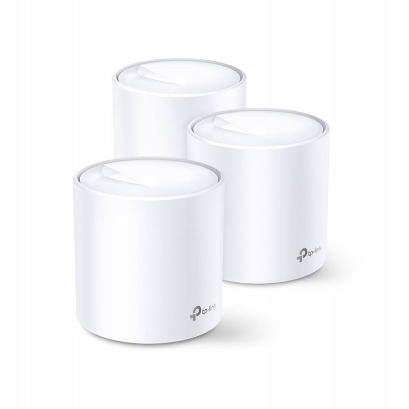TP-Link Deco X60(3-pack) Домашняя Mesh Wi-Fi 6 система AX5400, до 574 Мбит/с на 2,4 ГГц + до 4804 Мбит/с на 5 ГГц