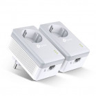 TP-Link TL-PA4010P KIT Комплект адаптеров Powerline со встроенной розеткой AV600, TL-PA4010P (2 шт.)