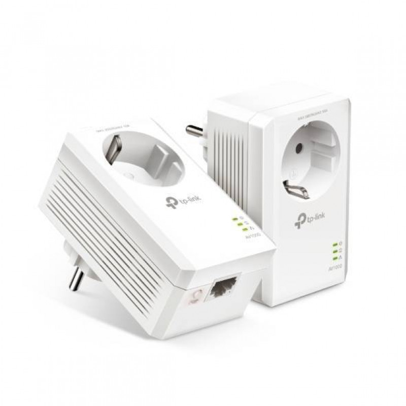 TP-Link TL-PA7017P KIT Комплект гигабитных адаптеров Powerline со встроенной розеткой AV1000, 2 адаптера TL-PA7017P