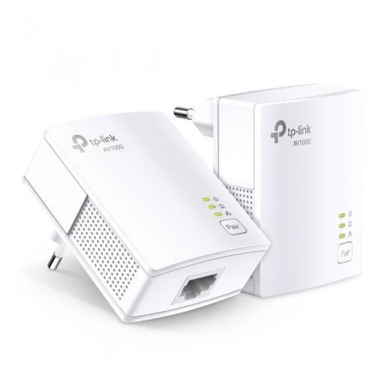 TP-Link TL-PA7017 KIT Комплект гигабитных адаптеров Powerline AV1000, Powerline 1000 Мбит/с, гигабитные порты 1+1