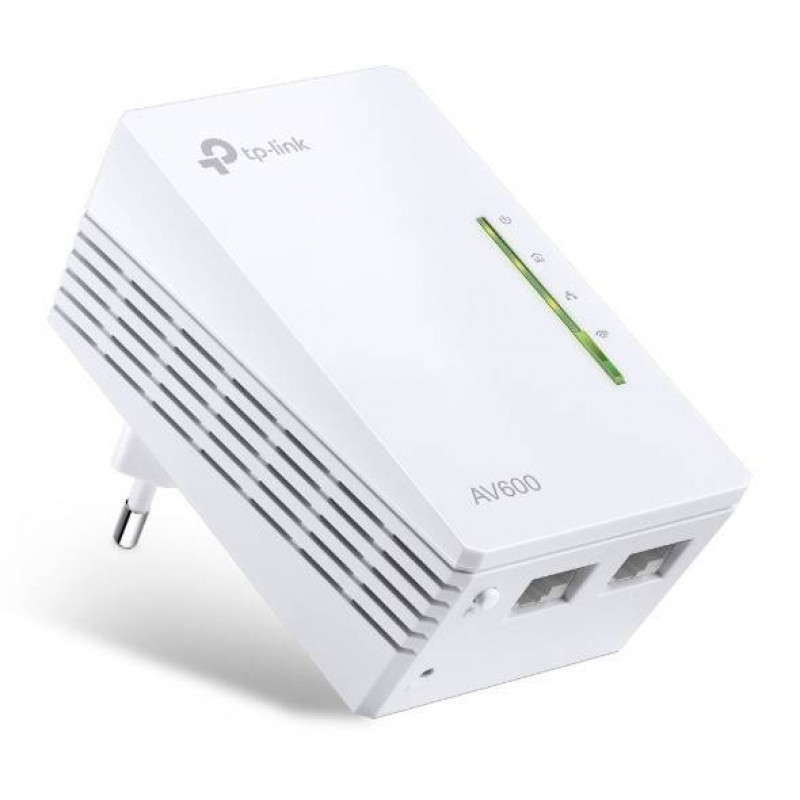 TP-Link TL-WPA4220 Адаптер Powerline AV600 с Wi-Fi N300, до 300 Мбит/с на 2,4 ГГц, Powerline до 600 Мбит/с