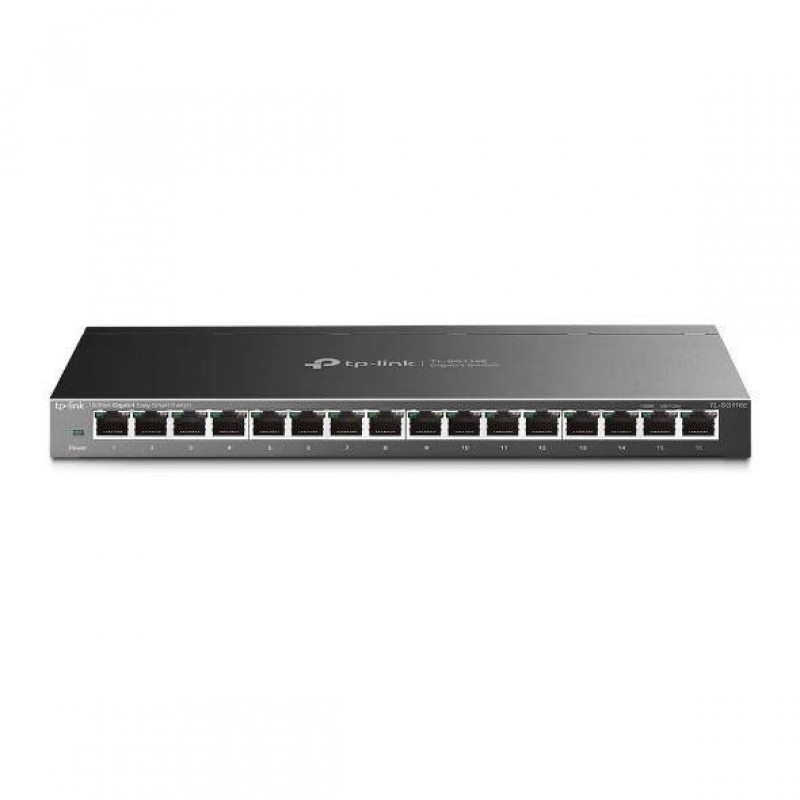 TP-Link TL-SG116E Easy Smart 16‑портовый гигабитный коммутатор, 16 гигабитных портов RJ45, стальной настольный корпус