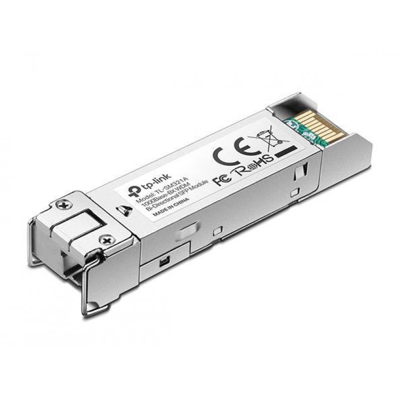 TP-Link SM321A-2 WDM SFP-трансивер, 1000Base-BX (Simplex LC), Tx: 1550нм, Rx: 1310нм, одномод, до 2км