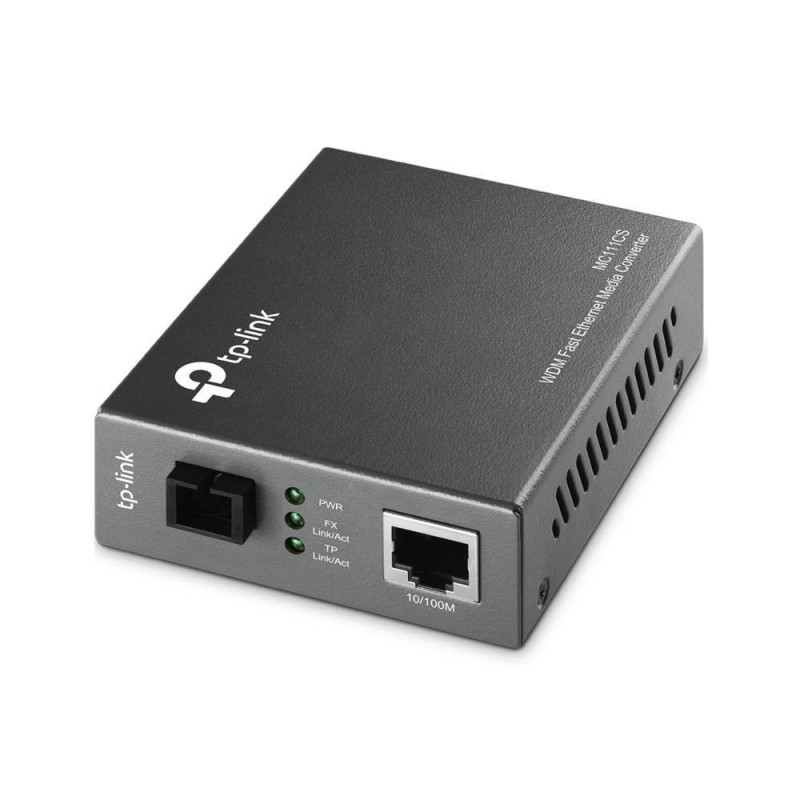 TP-Link MC111CS Одномодовый двунаправленный оптический медиаконвертер WDM с разъёмом SC 100 Мбит/с