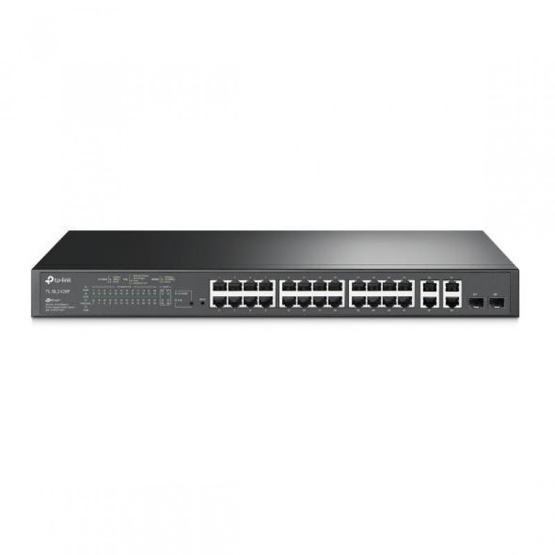 TP-Link SL2428P JetStream Smart коммутатор, 24 порта PoE+ 10/100 Мбит/с, 4 гигабитных порта без PoE
