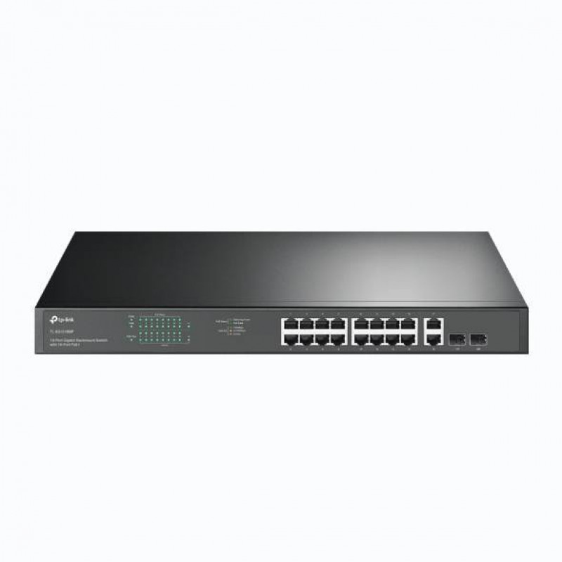 TP-Link TL-SG1218MP 18-портовый гигабитный коммутатор с 16 портами PoE+, стальной корпус высотой 1U