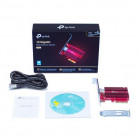 TP-Link TX401 10‑гигабитный адаптер PCI Express, PCIe 3.0×4, в комплекте кабель Ethernet CAT6A