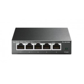 TP-Link TL-SG105S 5-портовый гигабитный настольный коммутатор, 5 гигабитных портов RJ45, стальной настольный корпус