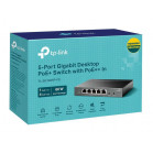 TP-Link TL-SG1005P-PD Настольный коммутатор с 5 гигабитными портами (1 порт с входящим PoE++, 4 порта с исходящим PoE+)
