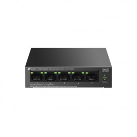 TP-Link LS105GP Настольный коммутатор с 5 гигабитными портами (4 порта PoE+), бюджет PoE — 65 Вт