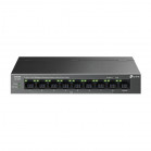 TP-Link LS109P Настольный коммутатор с 9 портами 10/100 Мбит/с (8 портов PoE+), стальной корпус