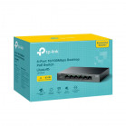 TP-Link LS106LP Настольный коммутатор с 6 портами 10/100 Мбит/с (4 порта PoE), стальной корпус