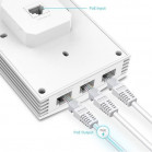 TP-Link EAP655-Walll Двухдиапазонная встраиваемая в стену точка доступа Wi-Fi 6 AX3000, 4x1 Гбит/с, PoE, MU-MIMO