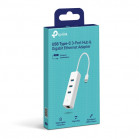 TP-Link UE330C 3-портовый концентратор USB 3.0 Type-C с гигабитным Ethernet-адаптером