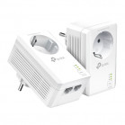 TP-Link TL-PA7027P KIT Комплект гигабитных Powerline-адаптеров AV1000 со встроенной розеткой 