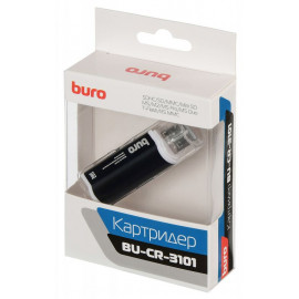 Устройство чтения карт памяти USB2.0 Buro BU-CR-3101 черный