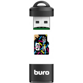 Устройство чтения карт памяти USB2.0 Buro BU-CR-200 черный