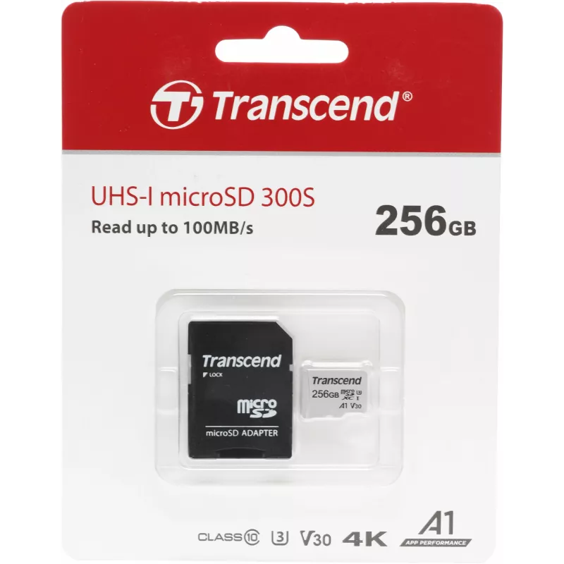 Флеш карта microSDXC 256GB Transcend TS256GUSD300S-A + adapter