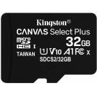 Флеш карта microSDHC 32GB Kingston SDCS2/32GBSP Canvas Select Plus w/o adapter