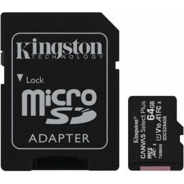 Флеш карта microSDXC 64Gb Class10 Kingston SDCS2/64GB Canvas Select Plus + adapter