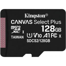 Флеш карта microSDXC 128Gb Class10 Kingston SDCS2/128GBSP Canvas Select Plus w/o adapter