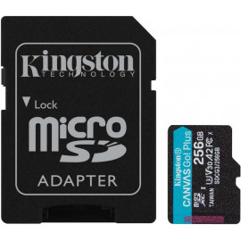 Флеш карта microSDXC 256Gb Class10 Kingston SDCG3/256GB Canvas Go! Plus + adapter
