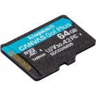 Флеш карта microSDXC 64GB Kingston SDCG3/64GBSP Canvas Go! Plus w/o adapter