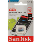 Флеш карта microSDXC 64GB Sandisk SDSQUNR-064G-GN3MN Ultra w/o adapter