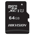 Флеш карта microSDXC 64GB Hikvision HS-TF-C1(STD)/64G/ZAZ01X00/OD w/o adapter