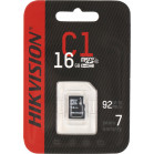 Флеш карта microSDHC 16GB Hikvision HS-TF-C1(STD)/16G/ZAZ01X00/OD w/o adapter