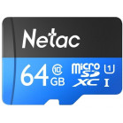 Флеш карта microSDXC 64GB Netac NT02P500STN-064G-R P500 + adapter