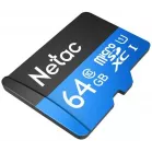 Флеш карта microSDXC 64GB Netac NT02P500STN-064G-R P500 + adapter