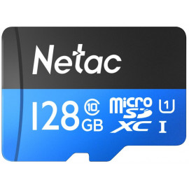Флеш карта microSDHC 128Gb Class10 Netac NT02P500STN-128G-R P500 + adapter