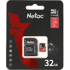 Флеш карта microSDHC 32GB Netac NT02P500PRO-032G-R P500 Extreme Pro + adapter