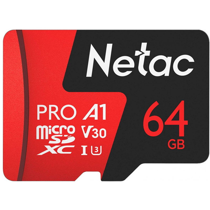 Флеш карта microSDXC 64GB Netac NT02P500PRO-064G-R P500 Extreme Pro + adapter Флеш карта microSDXC 64GB Netac NT02P500PRO-064G-R P500 Extreme Pro + adapter