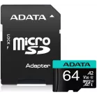 Флеш карта microSDXC 64GB A-Data AUSDX64GUI3V30SA2-RA1 Premier Pro + adapter