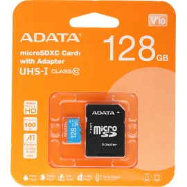 Флеш карта microSDXC 128GB A-Data AUSDX128GUICL10A1-RA1 Premier Pro + adapter