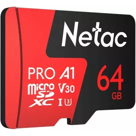 Флеш карта microSDXC 64GB Netac NT02P500PRO-064G-S P500 Extreme Pro w/o adapter
