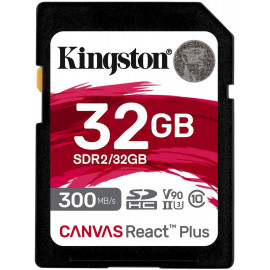 Флеш карта SDHC 32GB Kingston SDR2/32GB Canvas React Plus + adapter