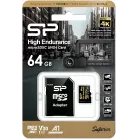 Флеш карта microSDXC 64GB Silicon Power SP064GBSTXDV3V1HSP High Endurance V30 A1 + adapter