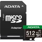 Флеш карта microSDXC 512GB A-Data UD512GUI3V30A2SP-RA1 Speed Plus V30 A2 + adapter