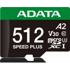 Флеш карта microSDXC 512GB A-Data UD512GUI3V30A2SP-RA1 Speed Plus V30 A2 + adapter